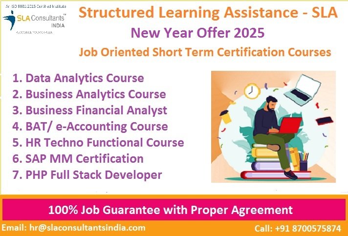 Accounting Course in Delhi, 110016, Top Google Rated [100% Job] SLA Consultants India, Free SAP Finance FICO Training Certification, 